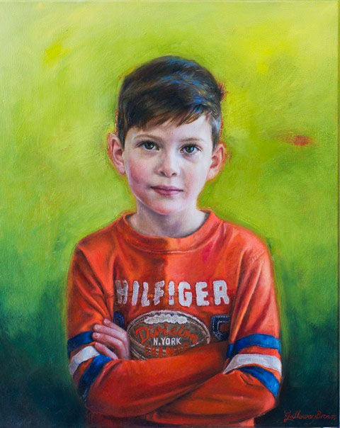 Course Artwork – Stephanie Galloway-Brown, Hugh, oil and wax on canvas, 61 x 76 cms, 2015