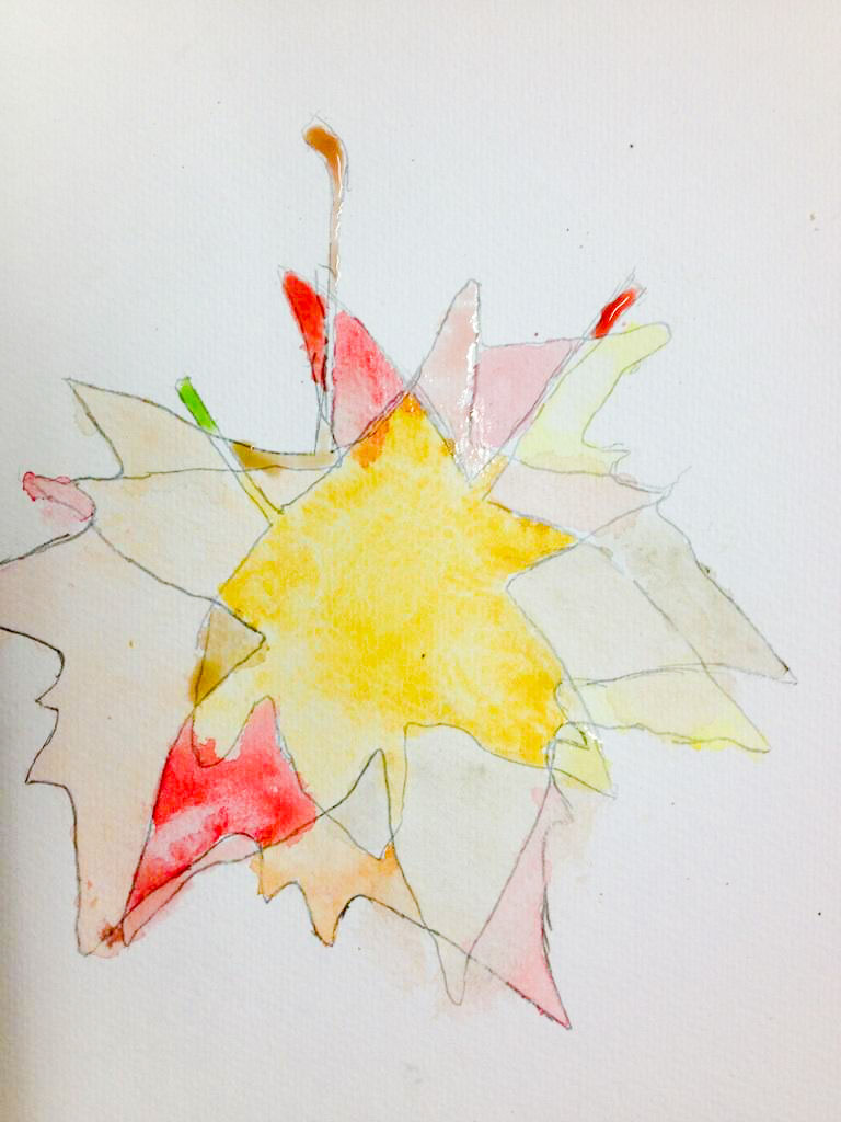 Class Artwork – Experimenting with imagery and watercolour, 2017