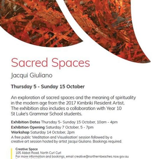 Jacqui Giuliano, Sacred Spaces Exhibition