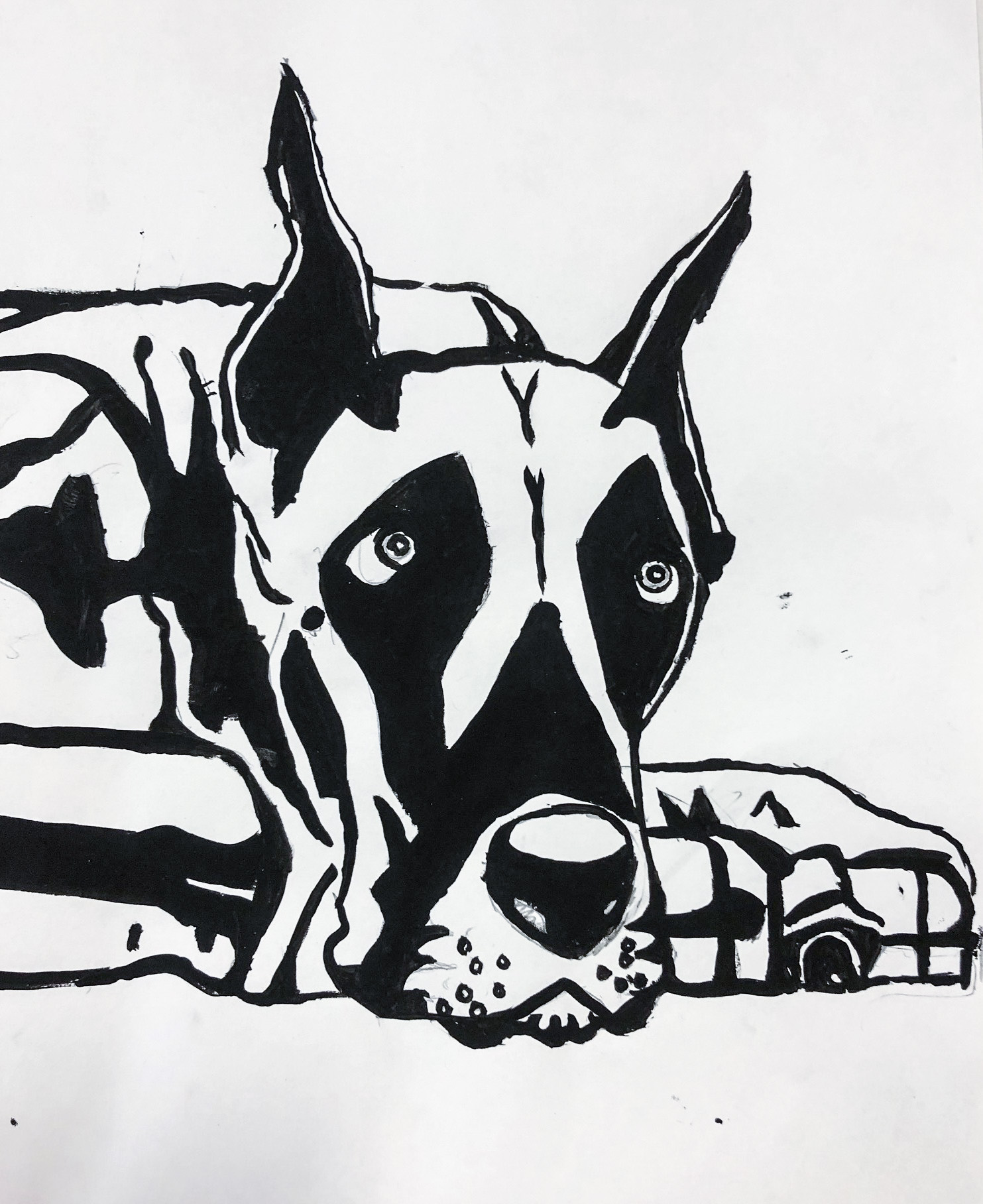 Class Artwork – Stencilling, inspired by Banksy