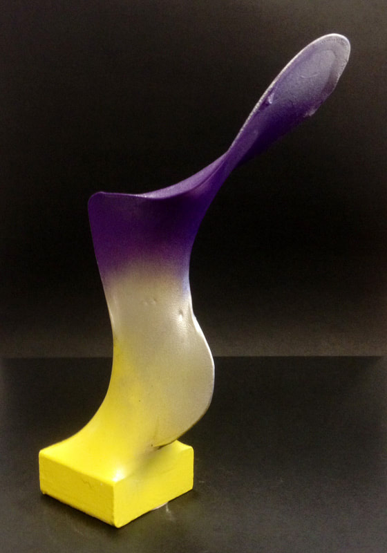 Abstract Purple and Yellow Sculpture