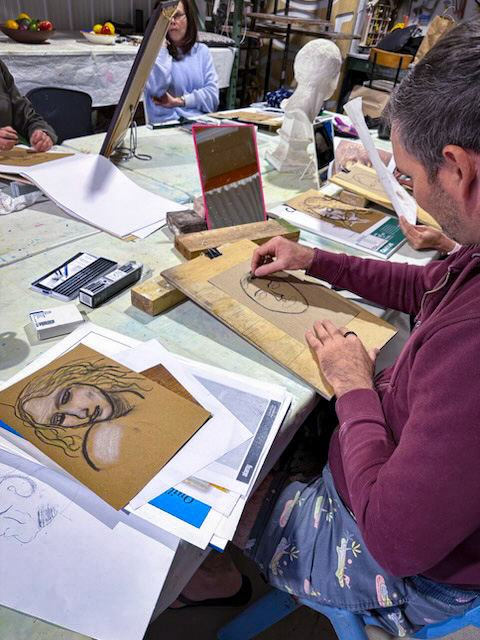 Student at work - Drawing Fundamentals 2023