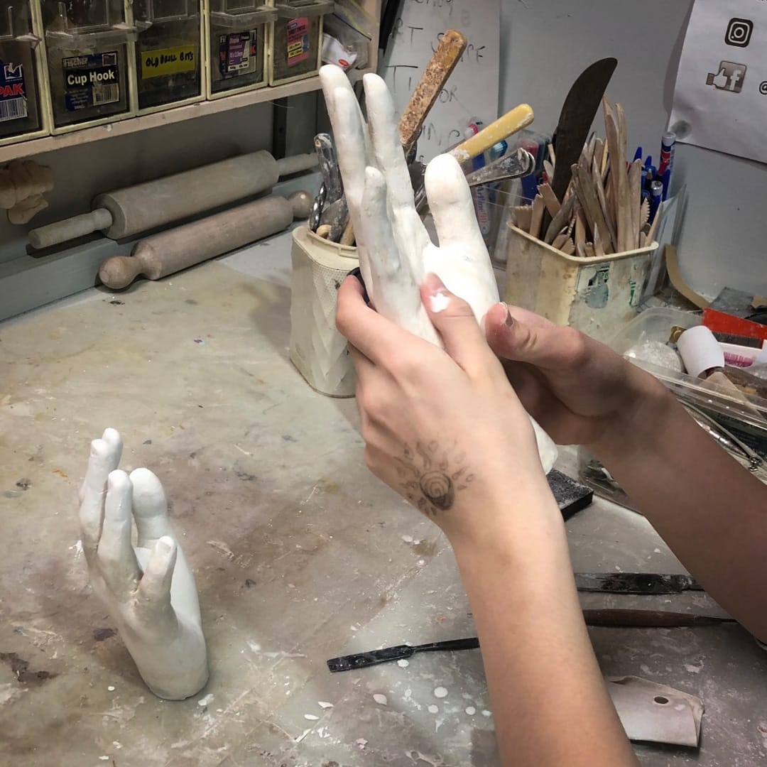 Sculpture Workshop Hand casting using alginate