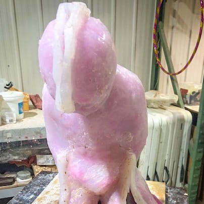 Sculpture Workshop student sculpture with moulding