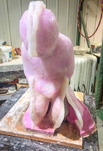 Sculpture Workshop student sculpture with moulding